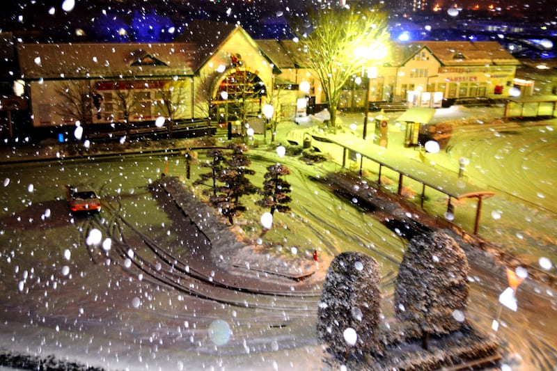 2014 「雪灯りの石巻駅」 石巻市